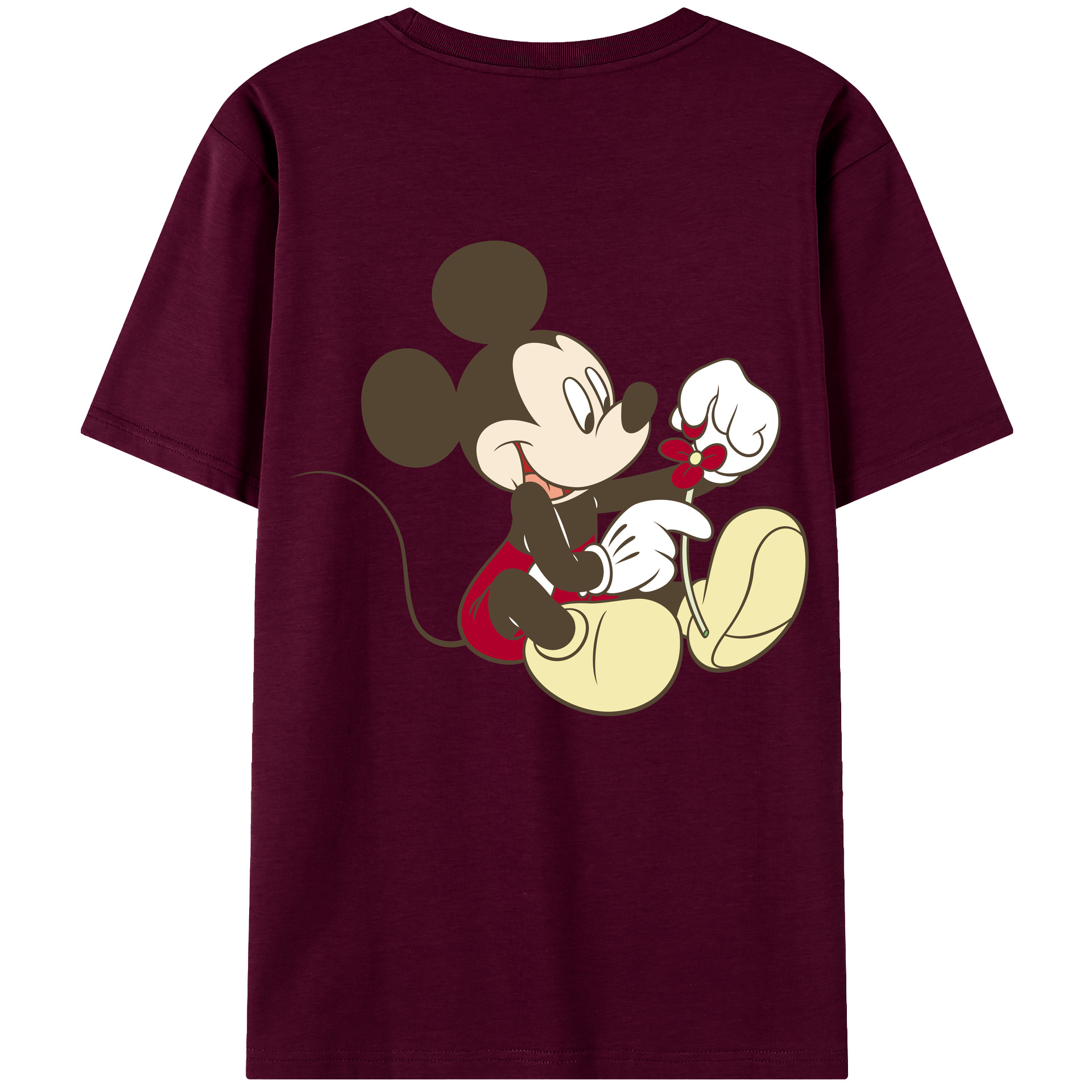 （画像用） ミッキーマウス Mickey Mouse レディース半袖Tシャツ(バックプリント)